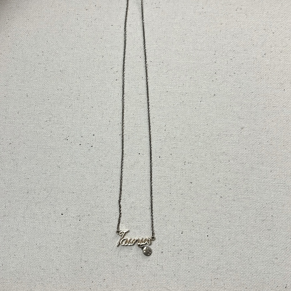 gold horoscope necklace: Taurus